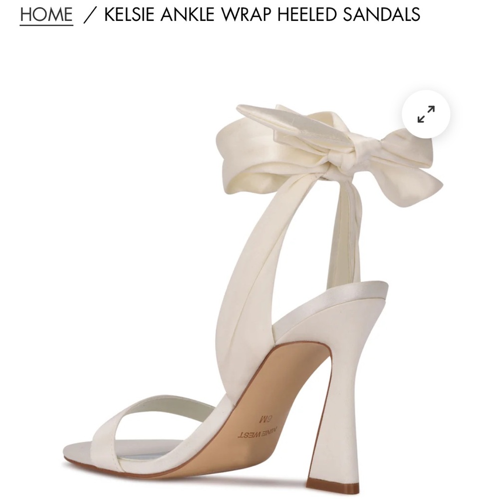 Nine West Kelsie ankle wrap heeled sandals-never worn